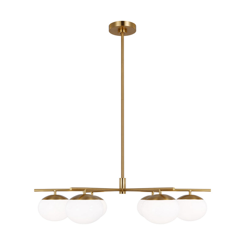 Visual Comfort Studio EC1246BBS Lune Six Light Chandelier, Burnished Brass Main Image.jpg