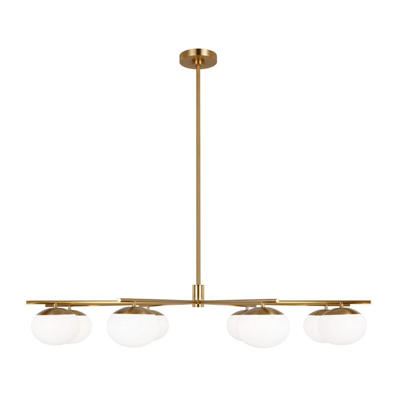 Visual Comfort Studio EC1258BBS Lune Eight Light Chandelier, Burnished Brass Main Image.jpg