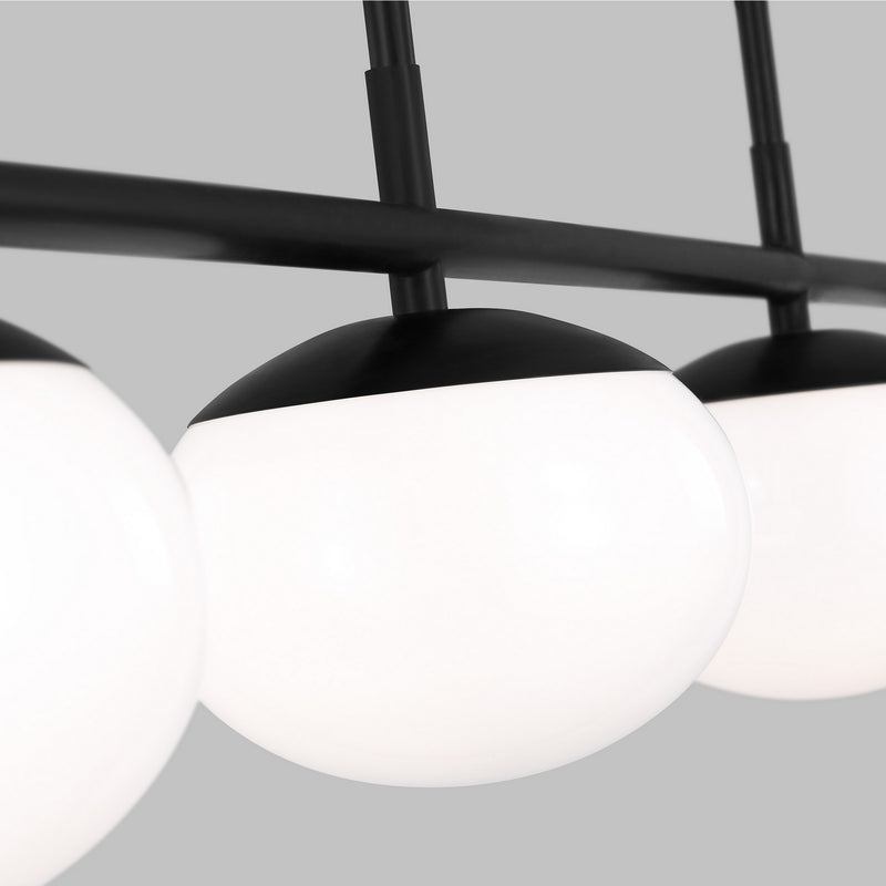Visual Comfort Studio EC1264AI Lune Four Light Linear Chandelier, Aged Iron Alternate Image 3.jpg
