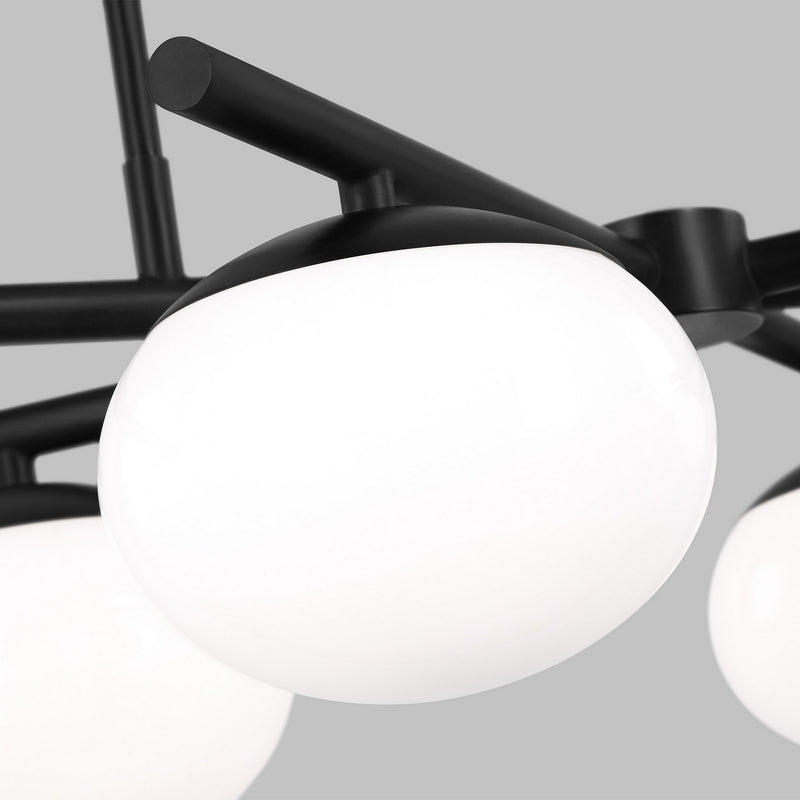 Visual Comfort Studio EC1276AI Lune Six Light Linear Chandelier, Aged Iron Alternate Image 3.jpg