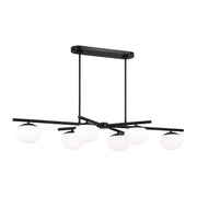 Visual Comfort Studio EC1276AI Lune Six Light Linear Chandelier, Aged Iron Main Image.jpg