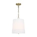 Visual Comfort Studio LP1081TWBWLW Ivie One Light Pendant, Time Worn Brass Main Image.jpg