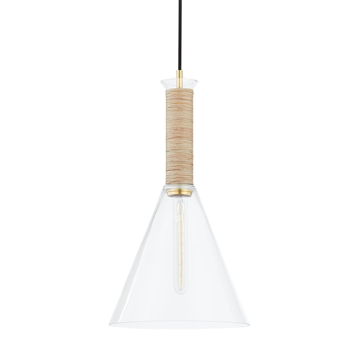 Mitzi H622701S-AGB Besa One Light Pendant, Aged Brass Main Image.jpg