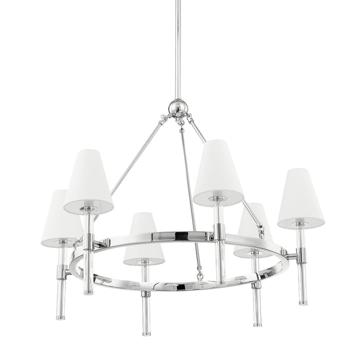 Mitzi H630806-PN Janelle Six Light Chandelier, Polished Nickel Main Image.jpg