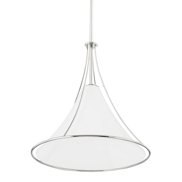 Mitzi H645701L-PN Madelyn One Light Pendant, Polished Nickel Main Image.jpg