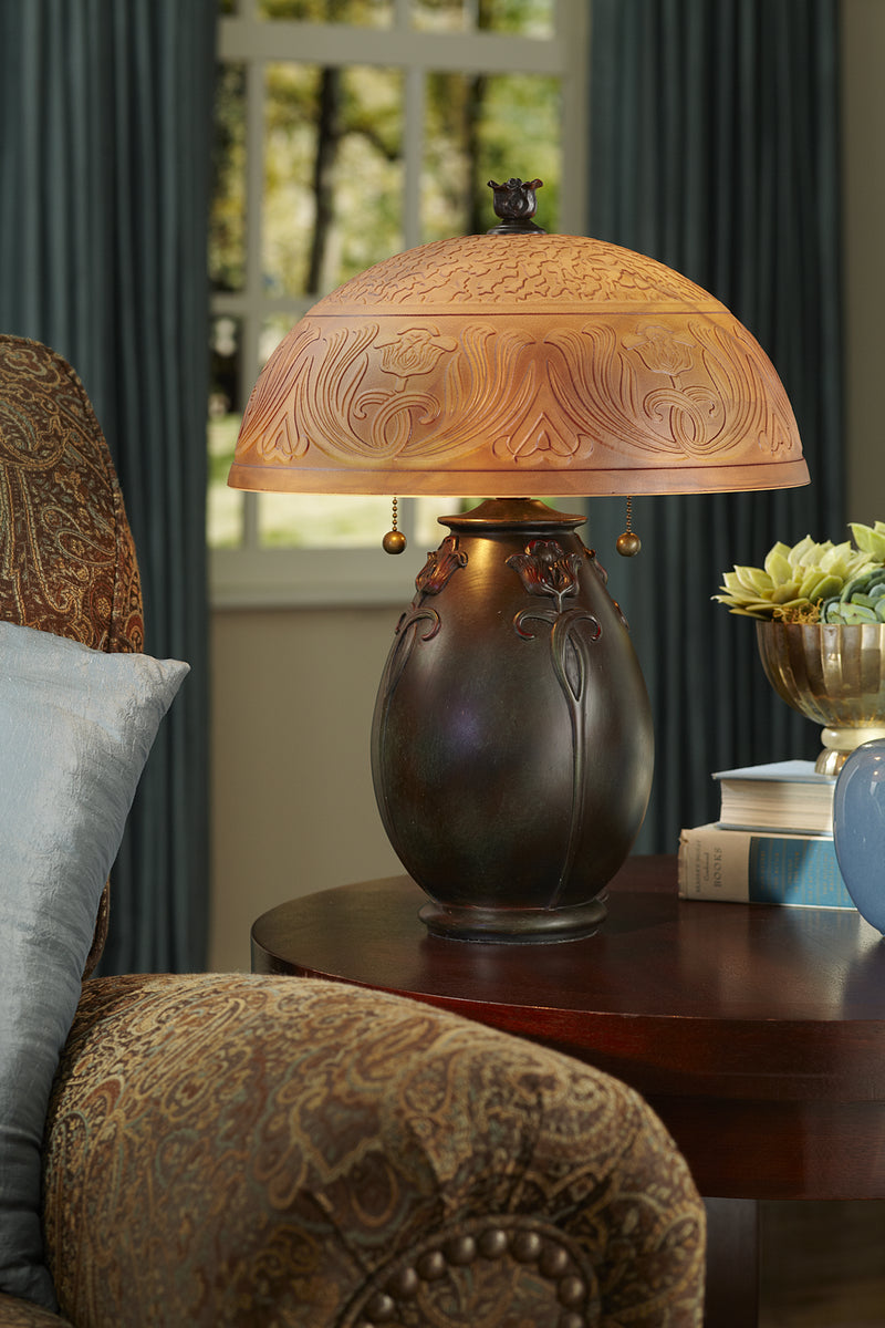 Quoizel QJ6781TR Glenhaven Two Light Table Lamp, Teco Rossa Alternate Image 2.jpg