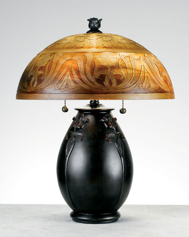 Quoizel QJ6781TR Glenhaven Two Light Table Lamp, Teco Rossa Main Image.jpg