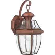 Quoizel NY8316AC Newbury One Light Outdoor Wall Lantern, Aged Copper Main Image.jpg