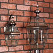 Quoizel NY9043AC Newbury Three Light Outdoor Post Lantern, Aged Copper Main Image.jpg