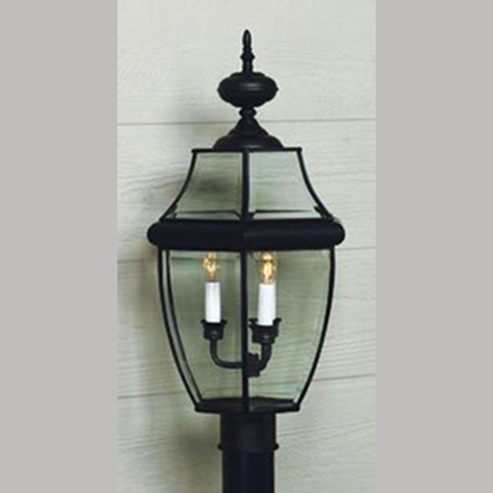 Quoizel NY9045K Newbury Four Light Outdoor Post Mount, Mystic Black Main Image.jpg