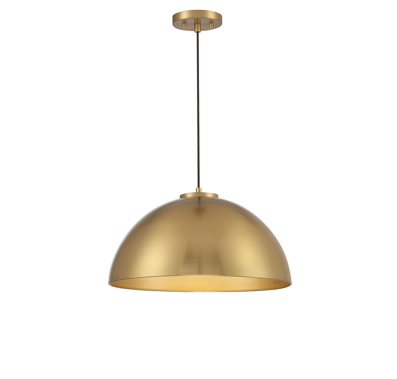 Shoppers Lighting SH7024NB Heidi One Light Pendant, Natural Brass Main Image.jpg