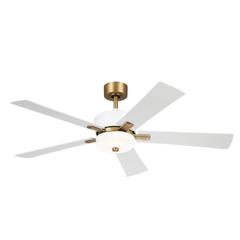 Kichler 300395WH 56"Ceiling Fan, Brushed Natural Brass