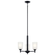 Kichler 43670BK Three Light Mini Chandelier, Black
