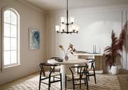 Kichler 43672BK Nine Light Chandelier, Black (6)