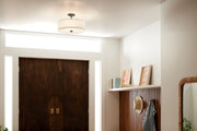 Kichler 43675BK Three Light Semi Flush Mount, Black (4)
