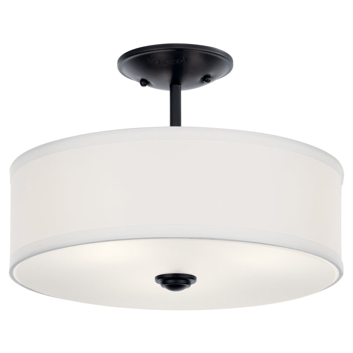 Kichler 43675BK Shailene Three Light Semi Flush Mount, Black Main Image.jpg