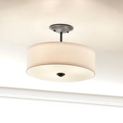 Kichler 43692BK Three Light Semi Flush Mount, Black (6)