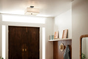 Kichler 43693BK Three Light Semi Flush Mount, Black (4)
