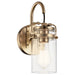 Kichler 45576CPZ Brinley One Light Wall Sconce, Champagne Bronze Main Image.jpg