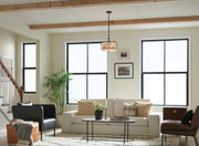 Kichler 52074BK Three Light Pendant/Semi Flush, Black (6)