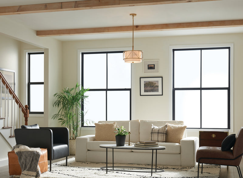 Kichler 52074CLG Three Light Pendant/Semi Flush, Classic Gold (6)