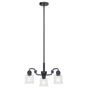 Kichler 52397BK Three Light Chandelier, Black