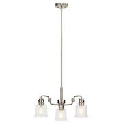 Kichler 52397NI Three Light Chandelier, Nickel Textured