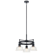 Kichler 52402BK Three Light Chandelier, Black