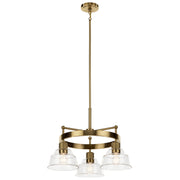 Kichler 52402BNB Three Light Chandelier, Brushed Brass