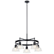 Kichler 52403BK Five Light Chandelier, Black