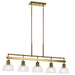 Kichler 52404BNB Eastmont Five Light Linear Chandelier, Brushed Brass Main Image.jpg