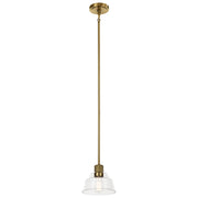 Kichler 52405BNB One Light Mini Pendant, Brushed Brass