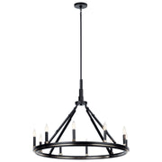 Kichler 52421BK Ten Light Chandelier, Black