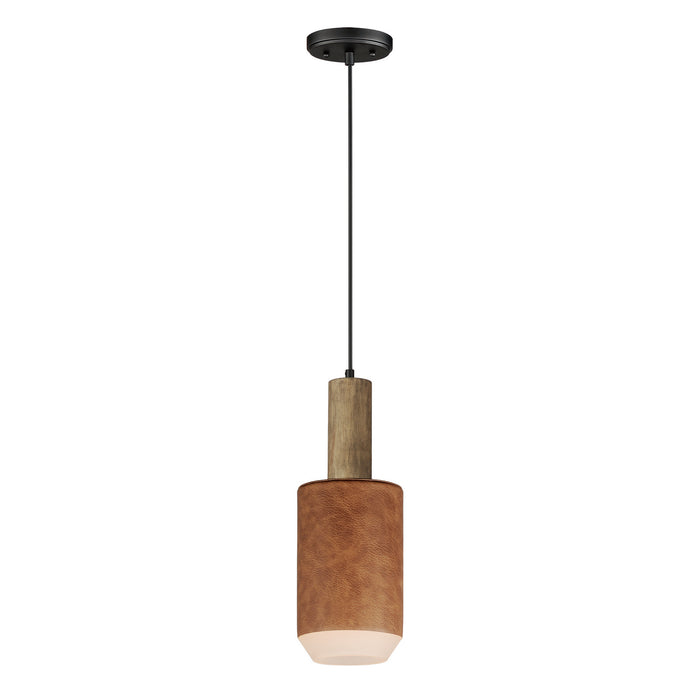 Maxim 10092WWDTN Scout LED Pendant, Weathered Wood / Tan Leather Main Image.jpg