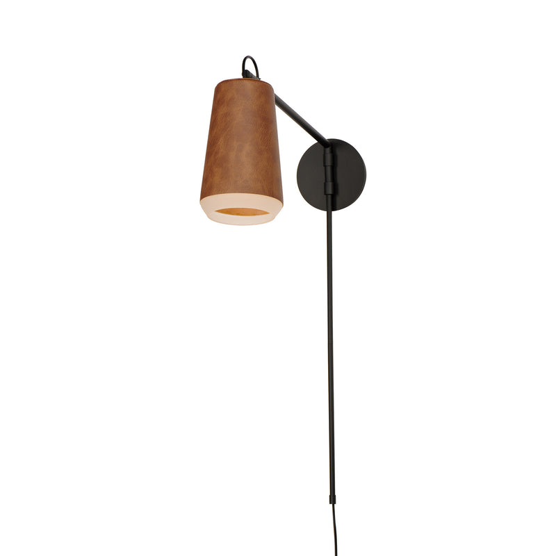 Maxim 10096WWDTN Scout LED Wall Sconce, Weathered Wood / Tan Leather Main Image.jpg