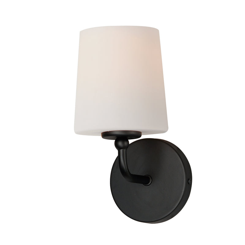 Maxim 12091SWBK Bristol One Light Wall Sconce, Black Main Image.jpg