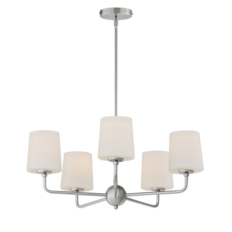 Maxim 12095SWSN Bristol Five Light Chandelier, Satin Nickel Main Image.jpg