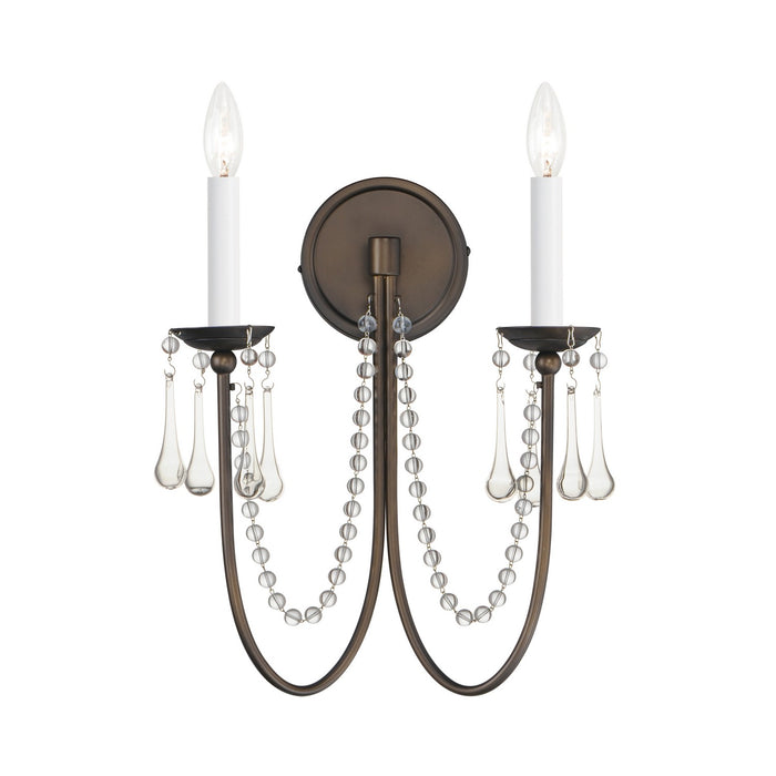 Maxim 12161CHB/CRY Plumette Two Light Wall Sconce, Chestnut Bronze Main Image.jpg