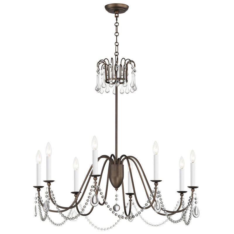 Maxim 12168CHB/CRY Plumette Eight Light Chandelier, Chestnut Bronze Main Image.jpg