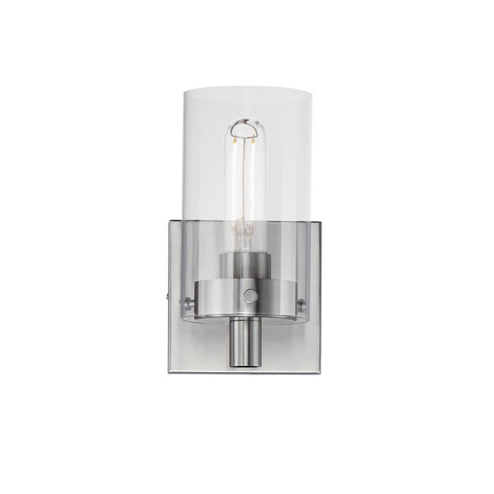 Maxim 12401CLSN Pinn One Light Wall Sconce, Satin Nickel Main Image.jpg