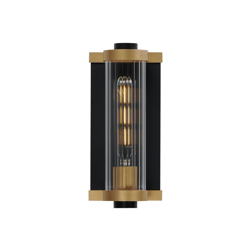 Maxim 16120CRBKAB Opulent One Light Outdoor Wall Sconce, Black / Antique Brass Main Image.jpg