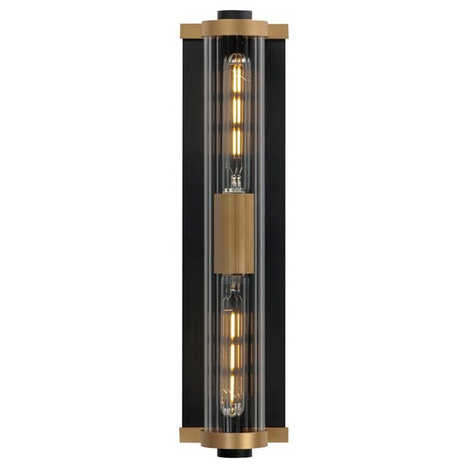 Maxim 16122CRBKAB Opulent Two Light Outdoor Wall Sconce, Black / Antique Brass Main Image.jpg