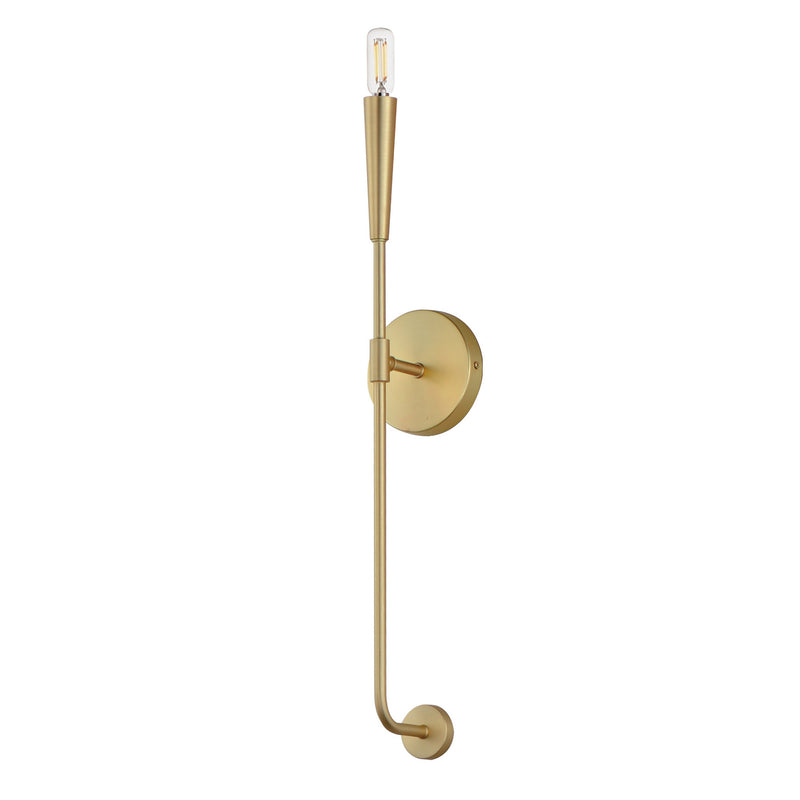 Maxim 24811SBR Vela One Light Wall Sconce, Satin Brass Main Image.jpg