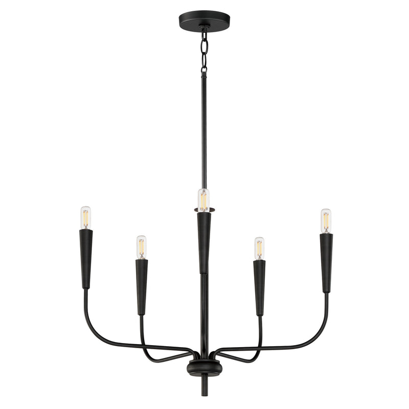 Maxim 24815BK Vela Five Light Chandelier, Black Main Image.jpg