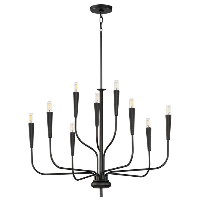 Maxim 24819BK Vela Nine Light Chandelier, Black Main Image.jpg