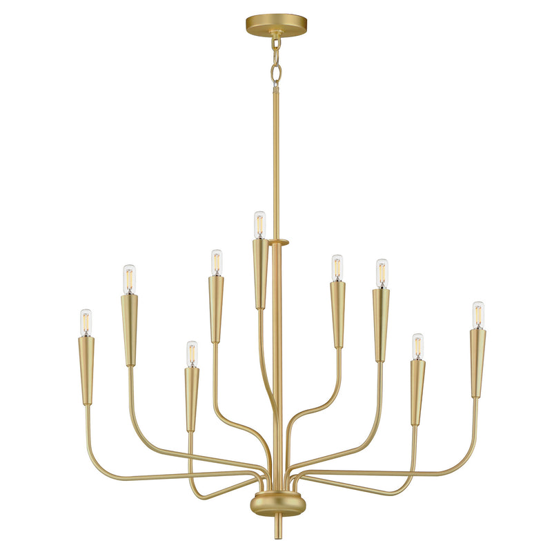Maxim 24819SBR Vela Nine Light Chandelier, Satin Brass Main Image.jpg