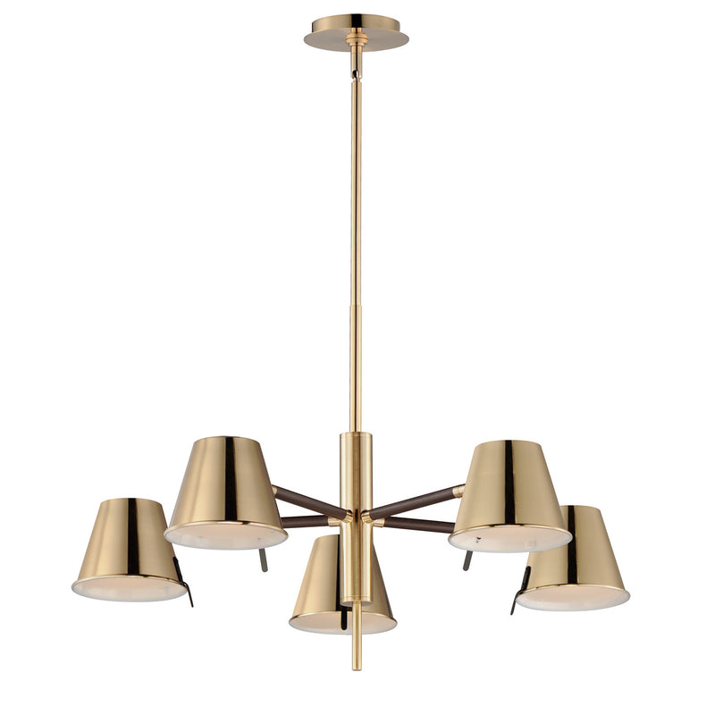 Maxim 25175DBZHR Carlo LED Chandelier, Dark Bronze, Leather, Heritage Brass Main Image.jpg