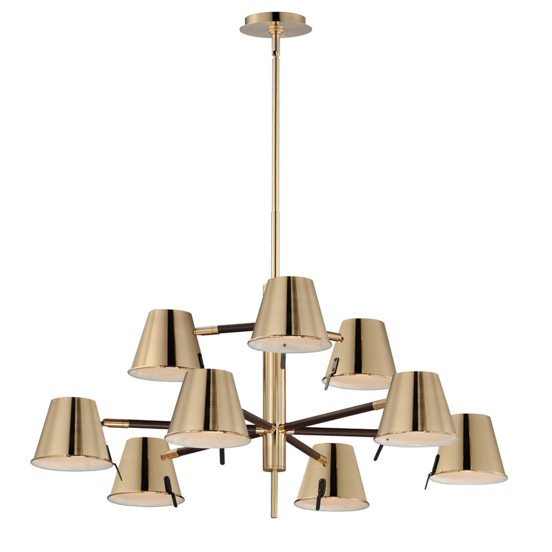 Maxim 25179DBZHR Carlo LED Chandelier, Dark Bronze, Leather, Heritage Brass Main Image.jpg
