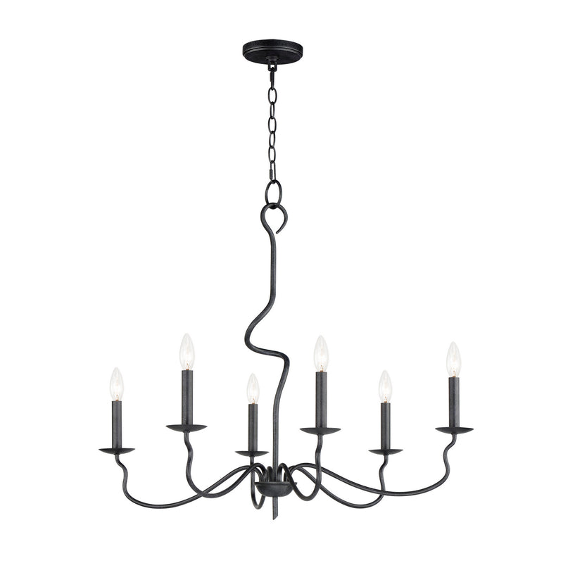 Maxim 27706BO Padrona Six Light Chandelier, Black Oxide Main Image.jpg