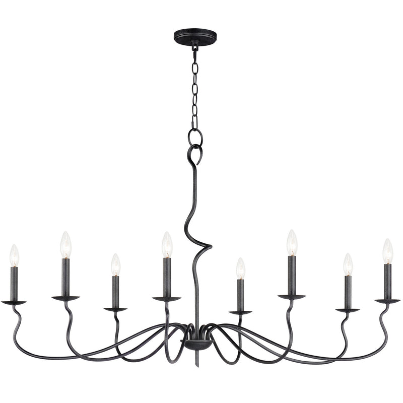 Maxim 27708BO Padrona Eight Light Chandelier, Black Oxide Main Image.jpg